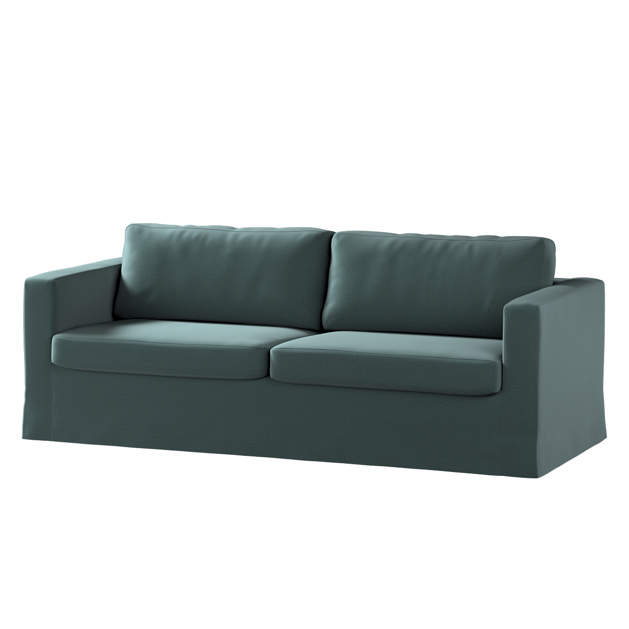 Bezug für Karlstad 3-Sitzer Sofa nicht ausklappbar, lang, smaragdgrün, Bezu günstig online kaufen