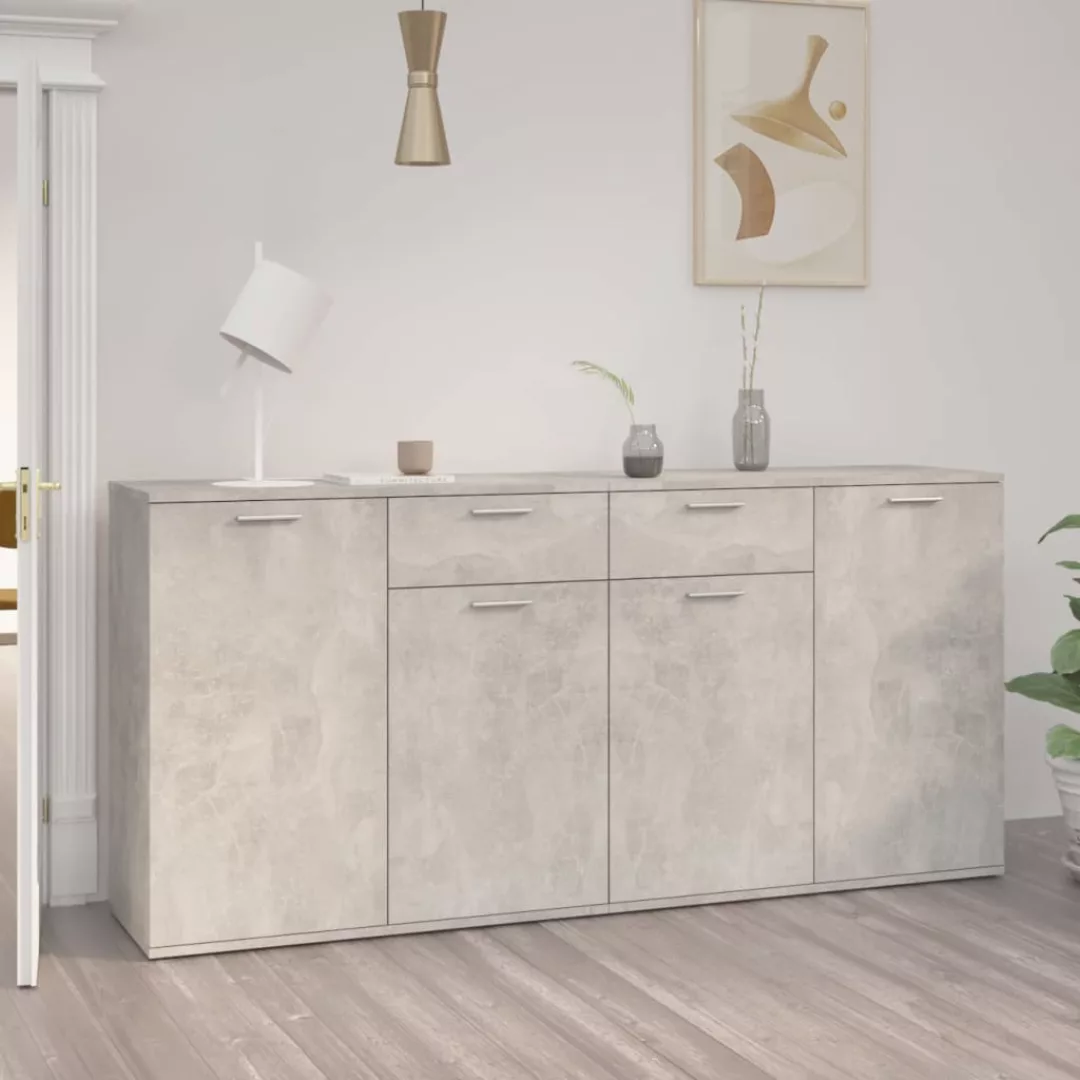 Sideboard Betongrau 160x36x75 Cm Spanplatte günstig online kaufen