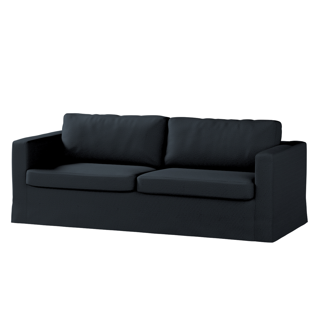 Bezug für Karlstad 3-Sitzer Sofa nicht ausklappbar, lang, anthrazit, Bezug günstig online kaufen