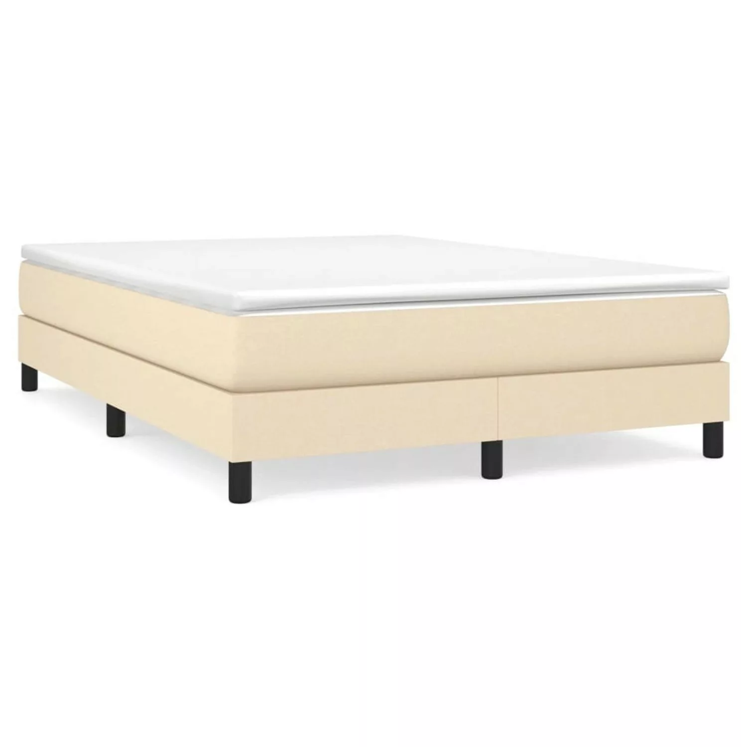 vidaXL Boxspringbett mit Matratze Creme 140x200 cm Stoff1378672 günstig online kaufen