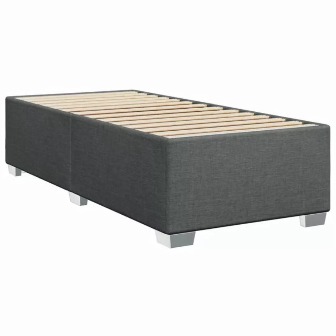 vidaXL Bett Bettgestell ohne Matratze Dunkelgrau 90x200 cm Stoff günstig online kaufen