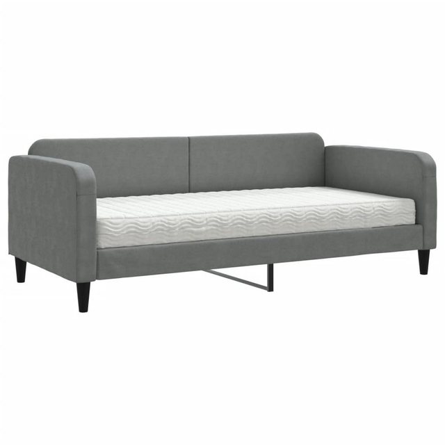 vidaXL Gästebett Gästebett Tagesbett mit Matratze Dunkelgrau 90x190 cm Stof günstig online kaufen