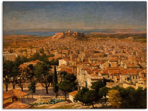 Artland Leinwandbild »Blick auf Athen mit der Akropolis.«, Griechenland, (1 günstig online kaufen