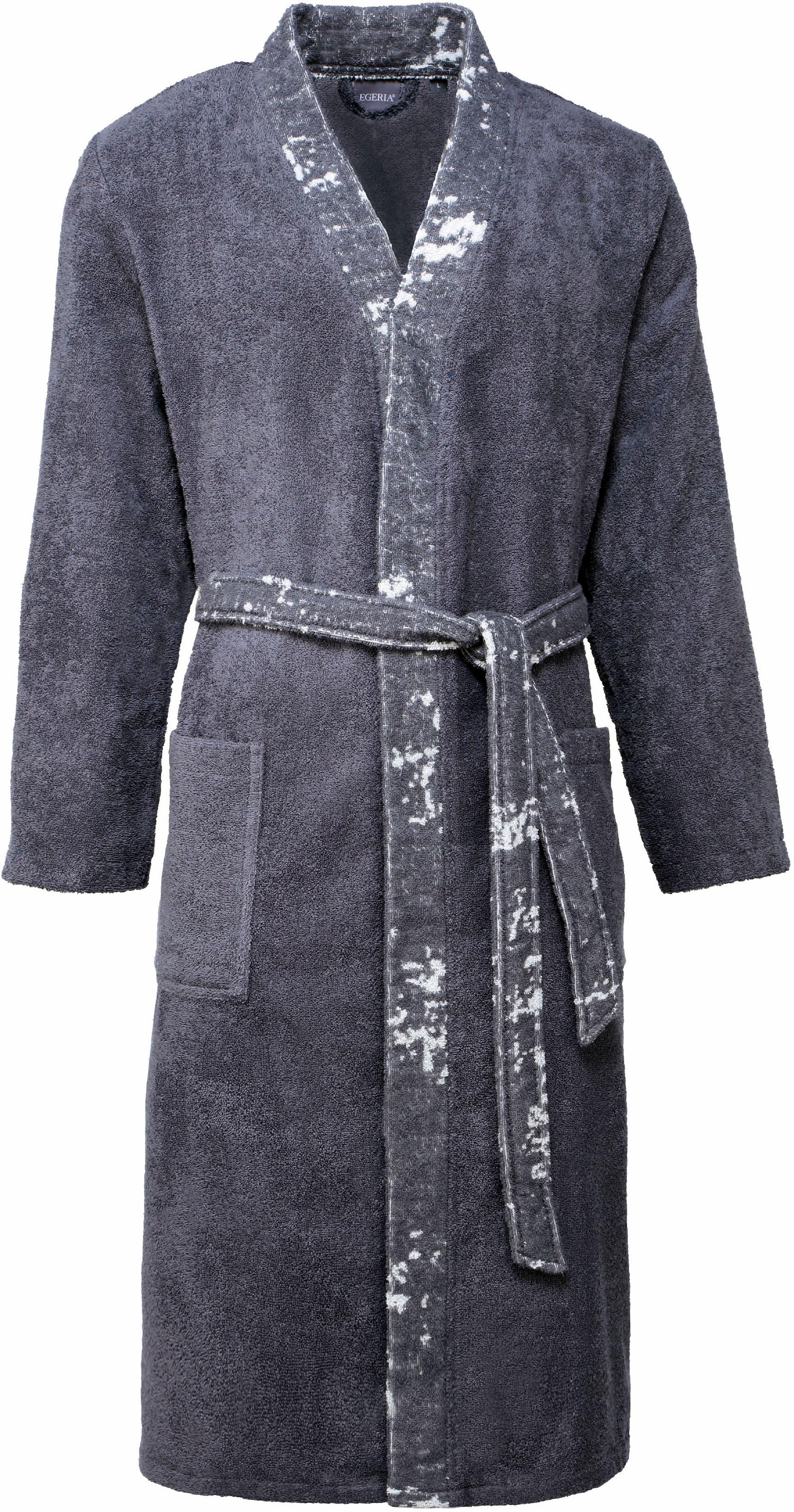 Egeria Herrenbademantel "Remo", (1 St.), mit farblich abgesetztem Kimonokra günstig online kaufen