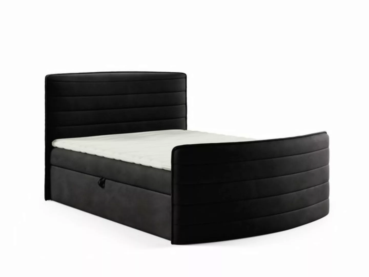 Fun Möbel Boxspringbett Schlafzimmerbett AMBRA in Stoff (inkl. Topper), ink günstig online kaufen