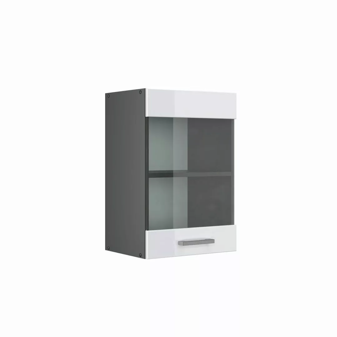 Vicco Glashängeschrank R-Line, Weiß Hochglanz/Anthrazit, 40 günstig online kaufen