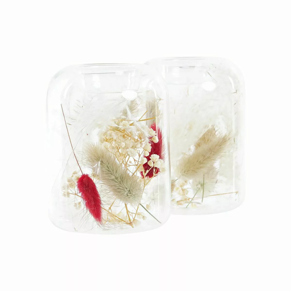Kerzenschale Dkd Home Decor Getrocknete Blume Kristall (8 X 8 X 11 Cm) (2 S günstig online kaufen