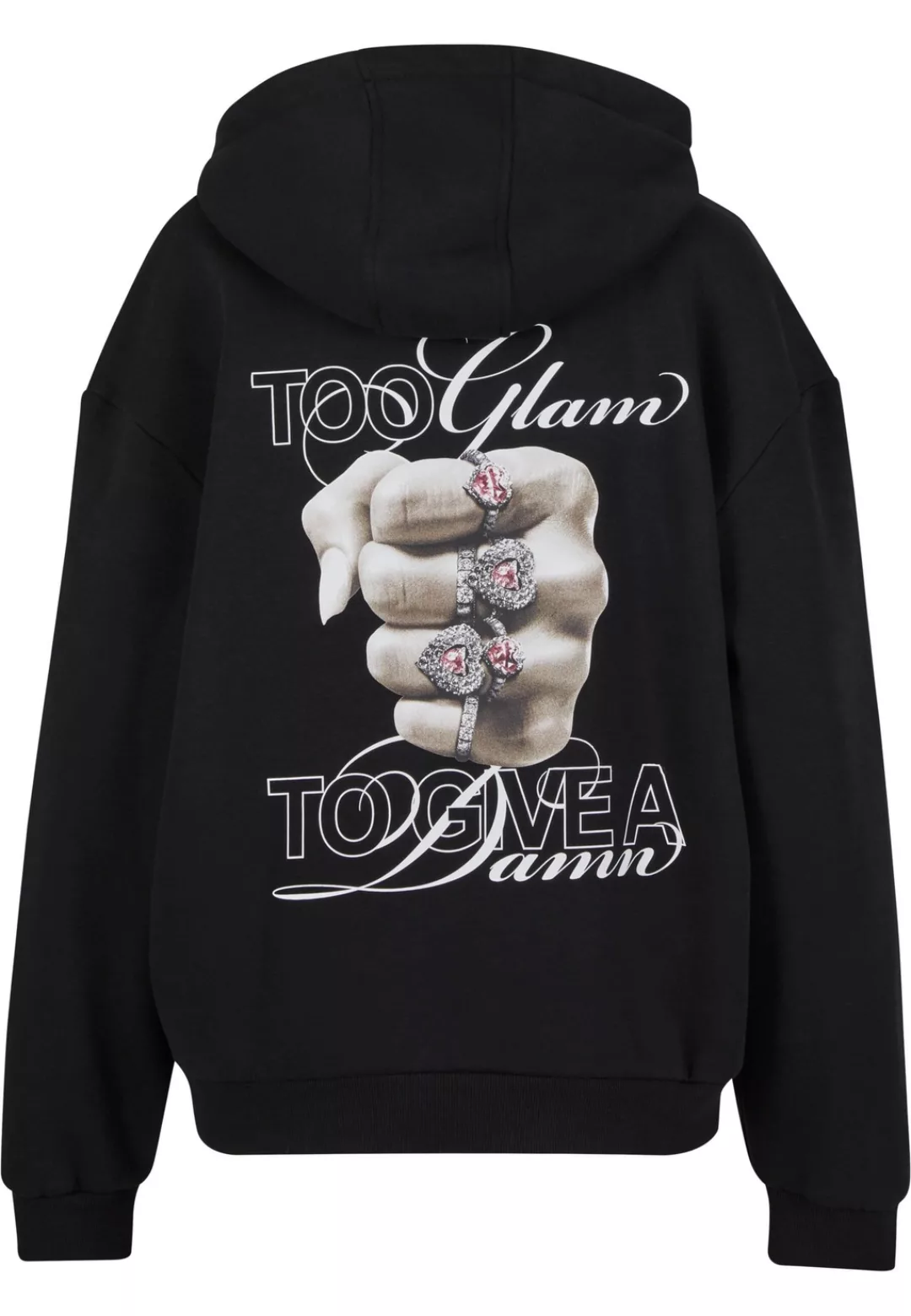 Miss Tee Kapuzenpullover "Miss Tee Give A Damn Ladies Fluffy Hoody" günstig online kaufen