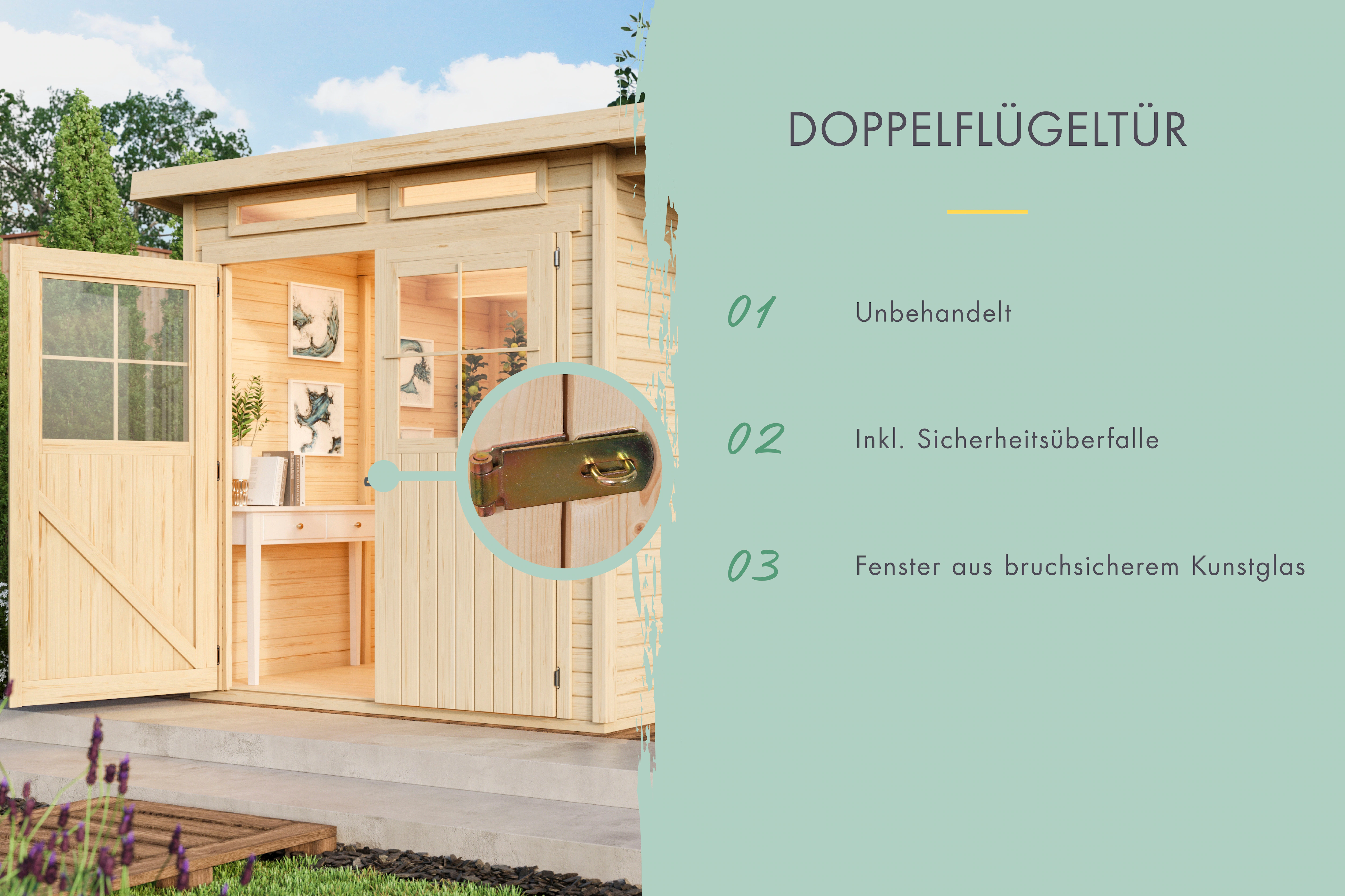 Karibu Gartenhaus ""Schiefenberg 7" naturbelassen", aus hochwertiger nordis günstig online kaufen