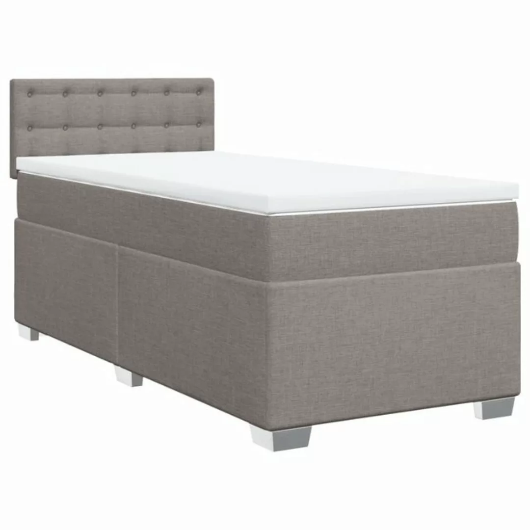 vidaXL Boxspringbett mit Matratze Taupe 90x200 cm Stoff2101578 günstig online kaufen