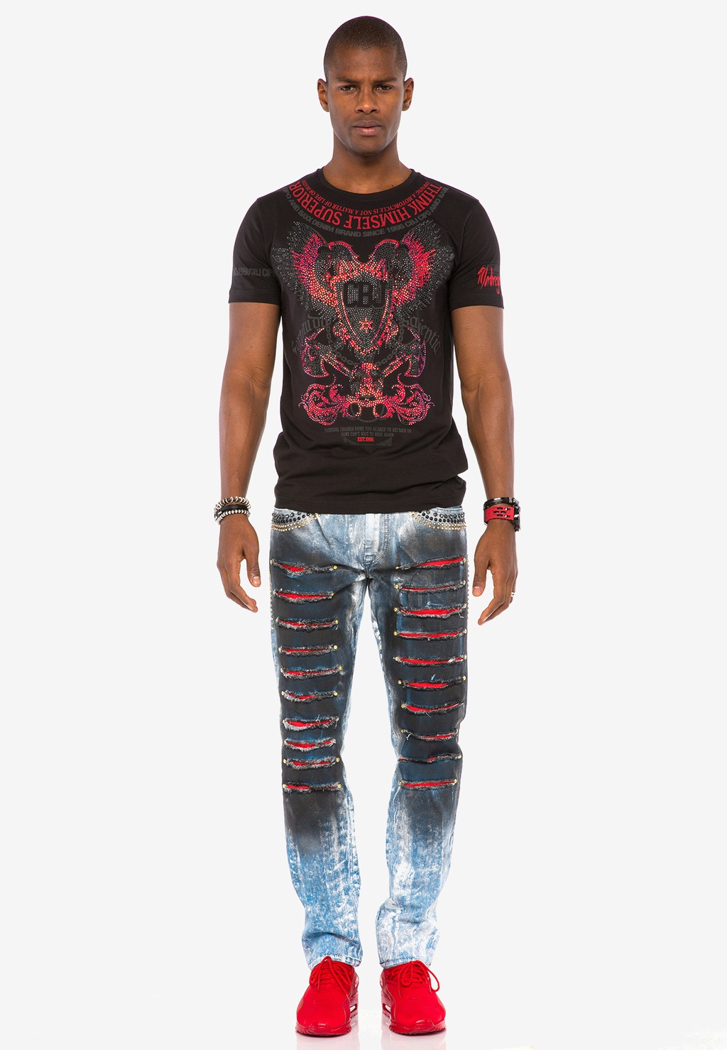 Cipo & Baxx Slim-fit-Jeans, in lässigem Used-Look günstig online kaufen