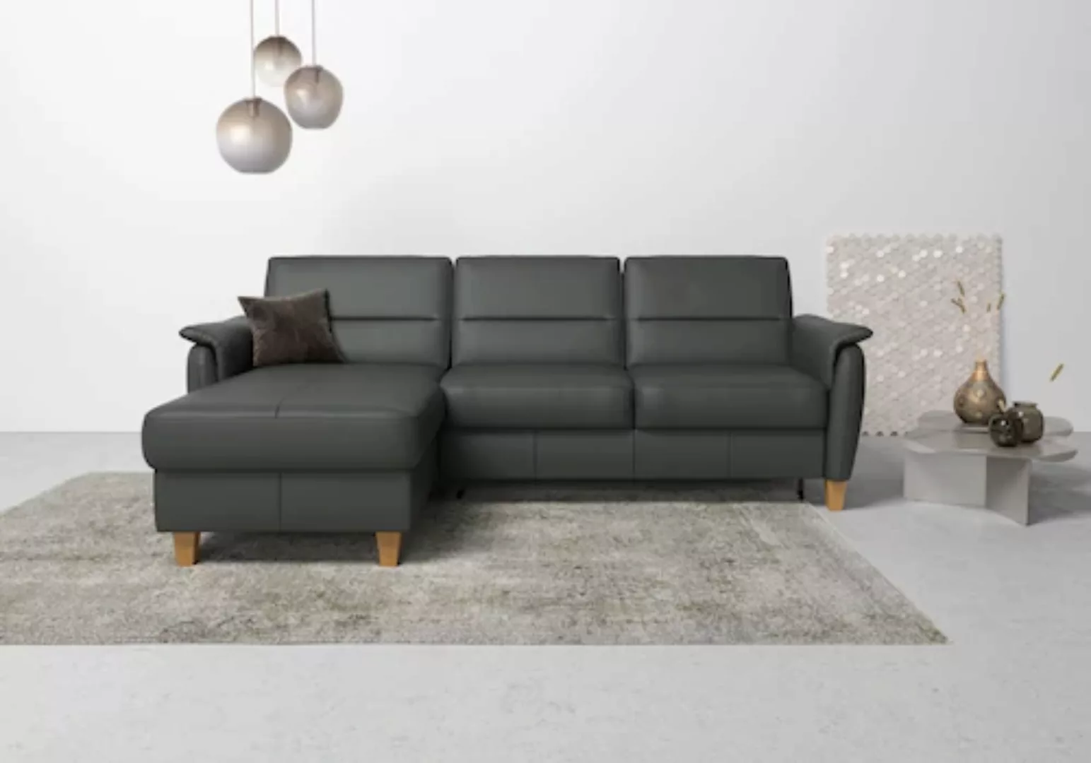 Home affaire Ecksofa »Palmera L-Form«, Federkern, wahlweise mit Bettfunktio günstig online kaufen