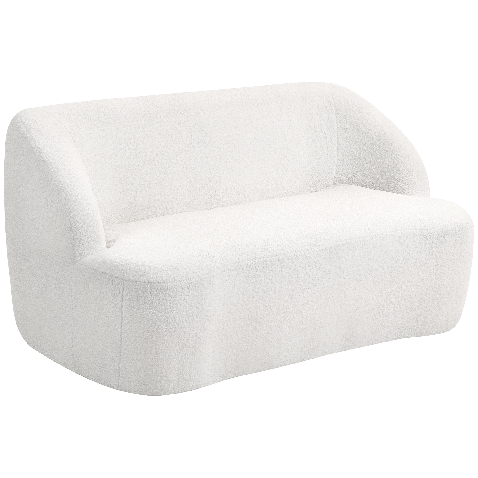 HOMCOM Sofa 2-Sitzer 142 cm Couch Polstersofa mit Armlehne, geschwungenem D günstig online kaufen