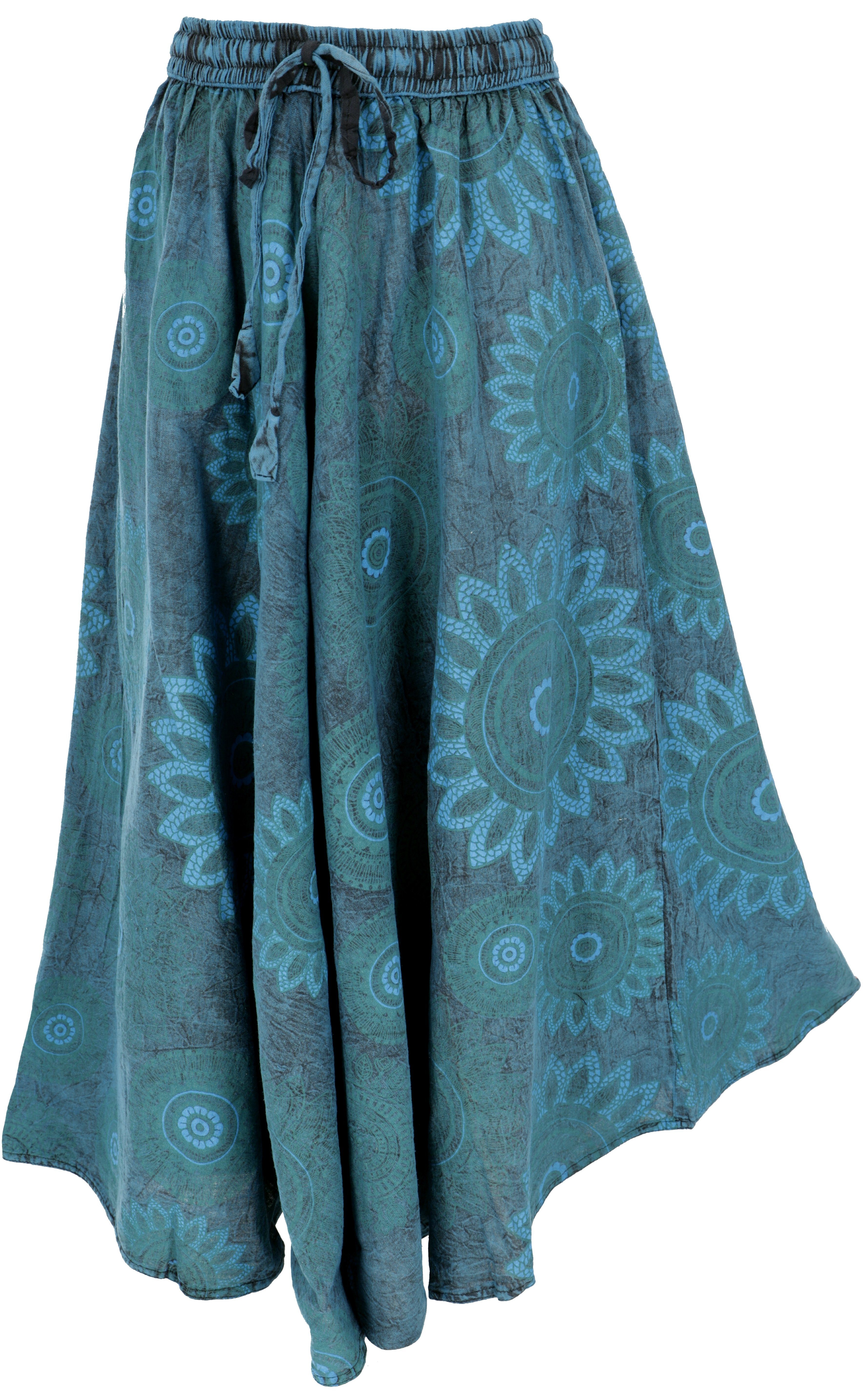 Guru-Shop Minirock Langer Boho Rock, stonewash günstig online kaufen