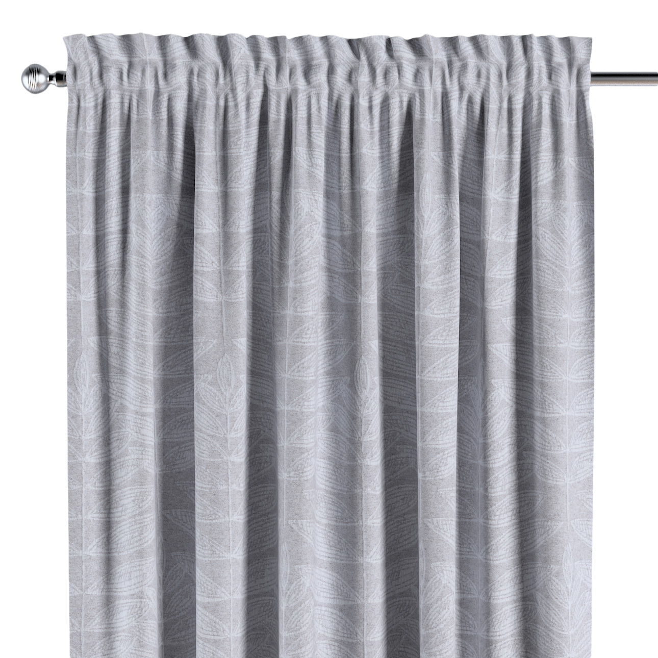 Vorhang mit Tunnel und Köpfchen, weiß-grau, Sunny (143-84) günstig online kaufen