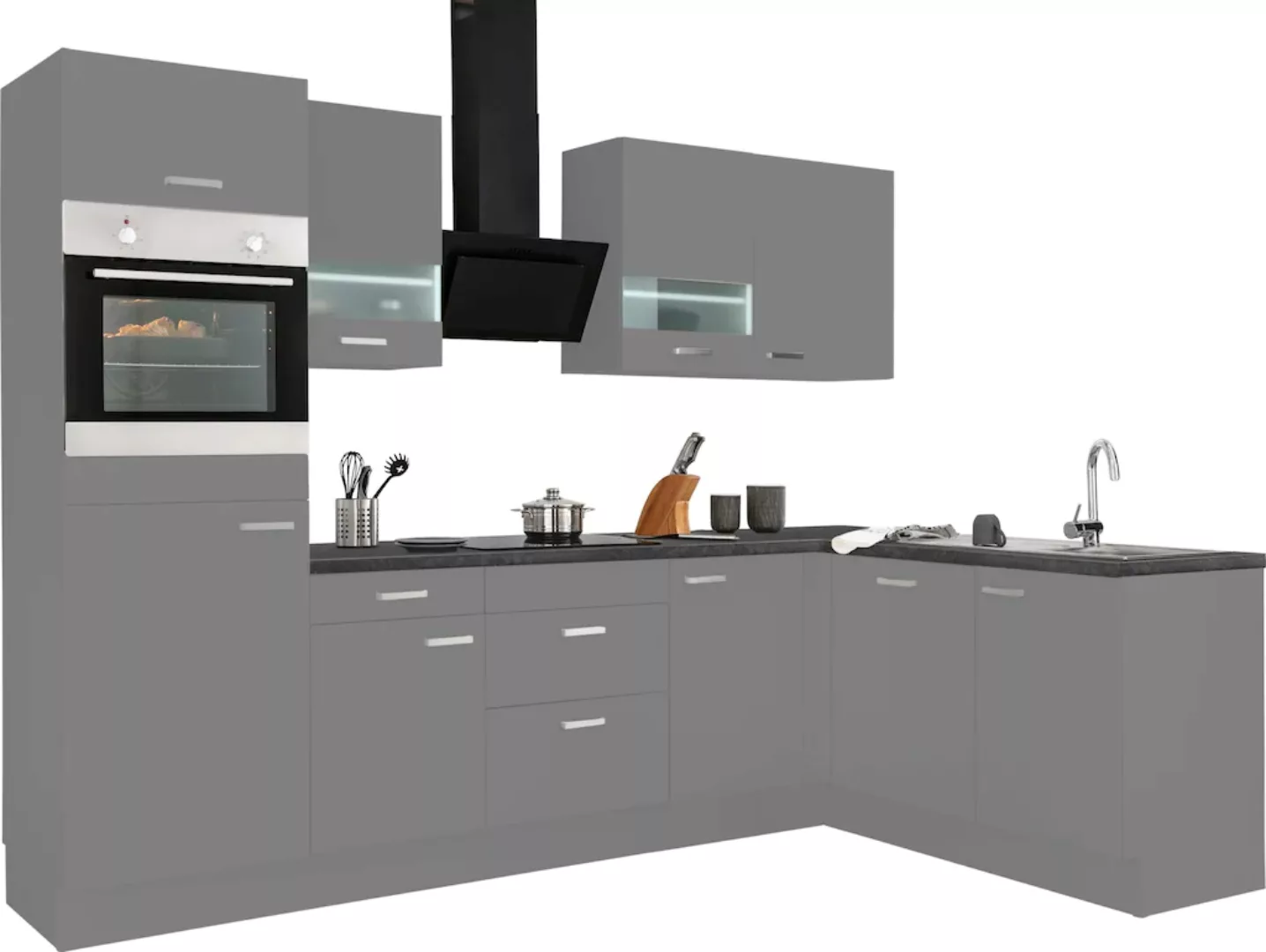 OPTIFIT Winkelküche "Roth", Stellmaße 300x175 cm, wahlweise mit E-Geräten, günstig online kaufen