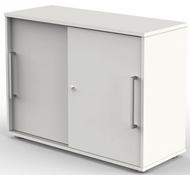 KERKMANN Aktenschrank Schiebetürenschrank Form 4 100x40x75cm 2 OH weiß günstig online kaufen