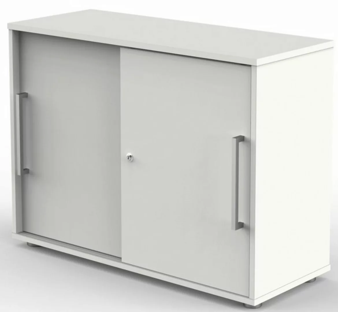 KERKMANN Aktenschrank Schiebetürenschrank Form 4 100x40x75cm 2 OH weiß. günstig online kaufen