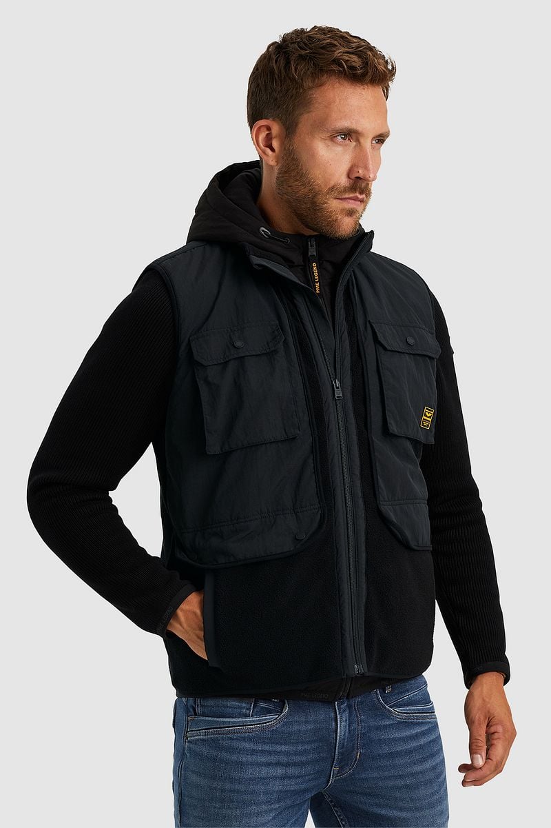 PME Legend Fleece-Bodywarmer Schwarz - Größe M günstig online kaufen