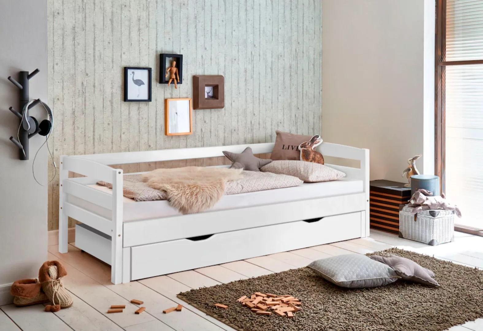 Relita Funktionsbett, mit Lattenrost, Bettschublade und Auszug auf 180x200 günstig online kaufen