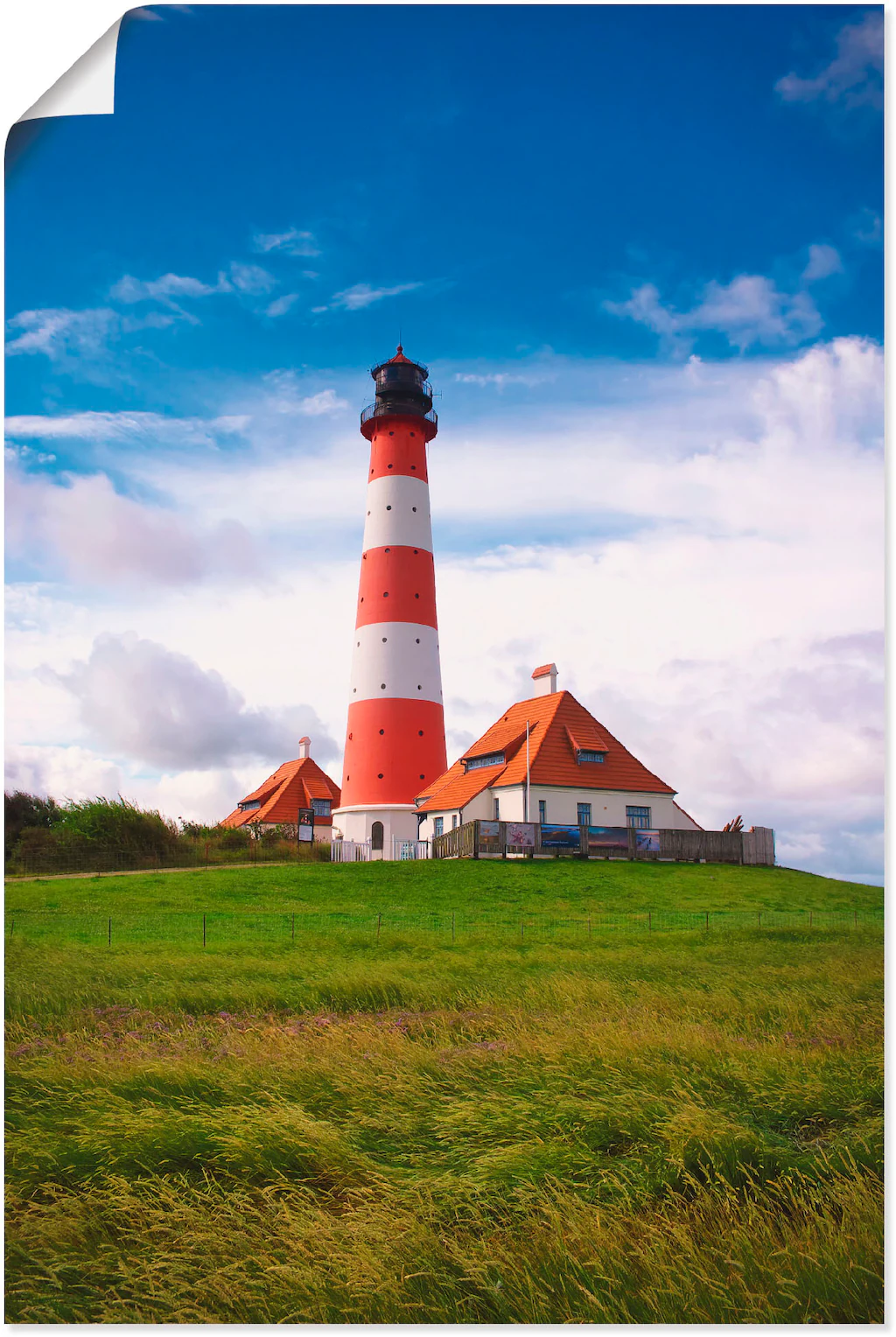 Artland Wandbild "Westerhever Leuchtturm", Gebäude, (1 St.), als Alubild, O günstig online kaufen