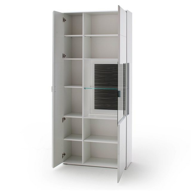 Lomadox Vitrine ALIA-05 Vitrinenschrank montiert, weiß matt, 90 cm breit, L günstig online kaufen