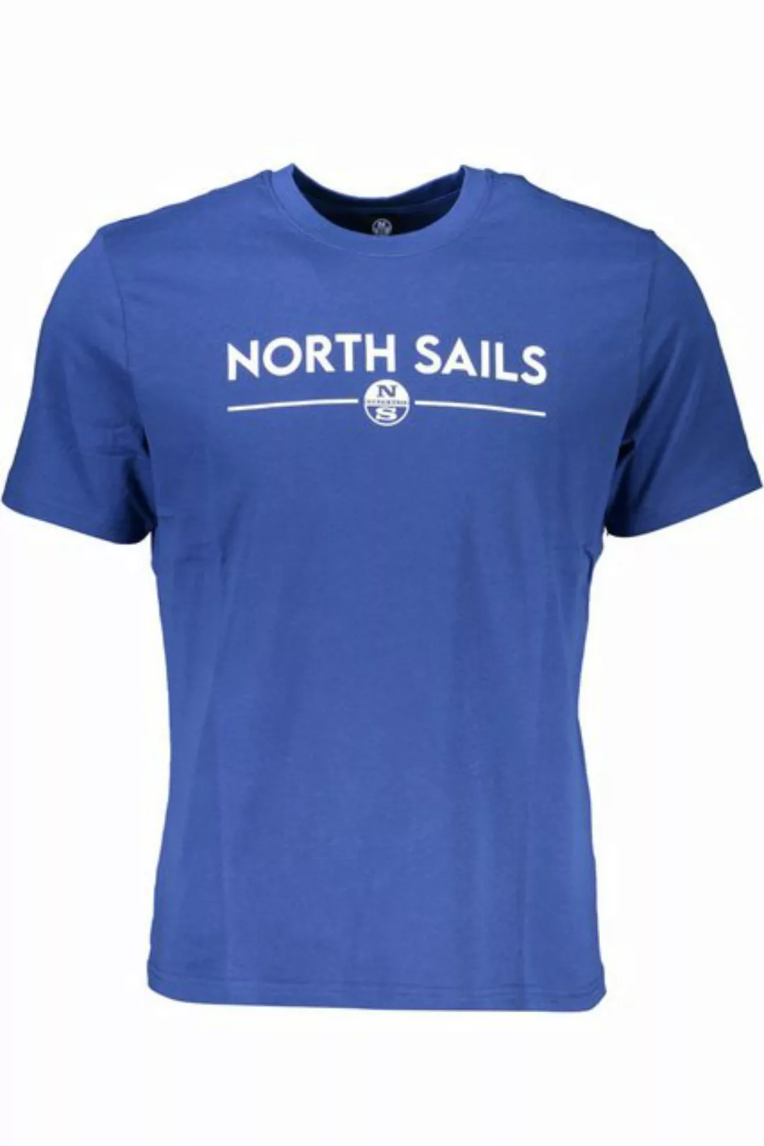 North Sails T-Shirt Blaues Herren T-Shirt mit Rundhals und Logo-Druck günstig online kaufen