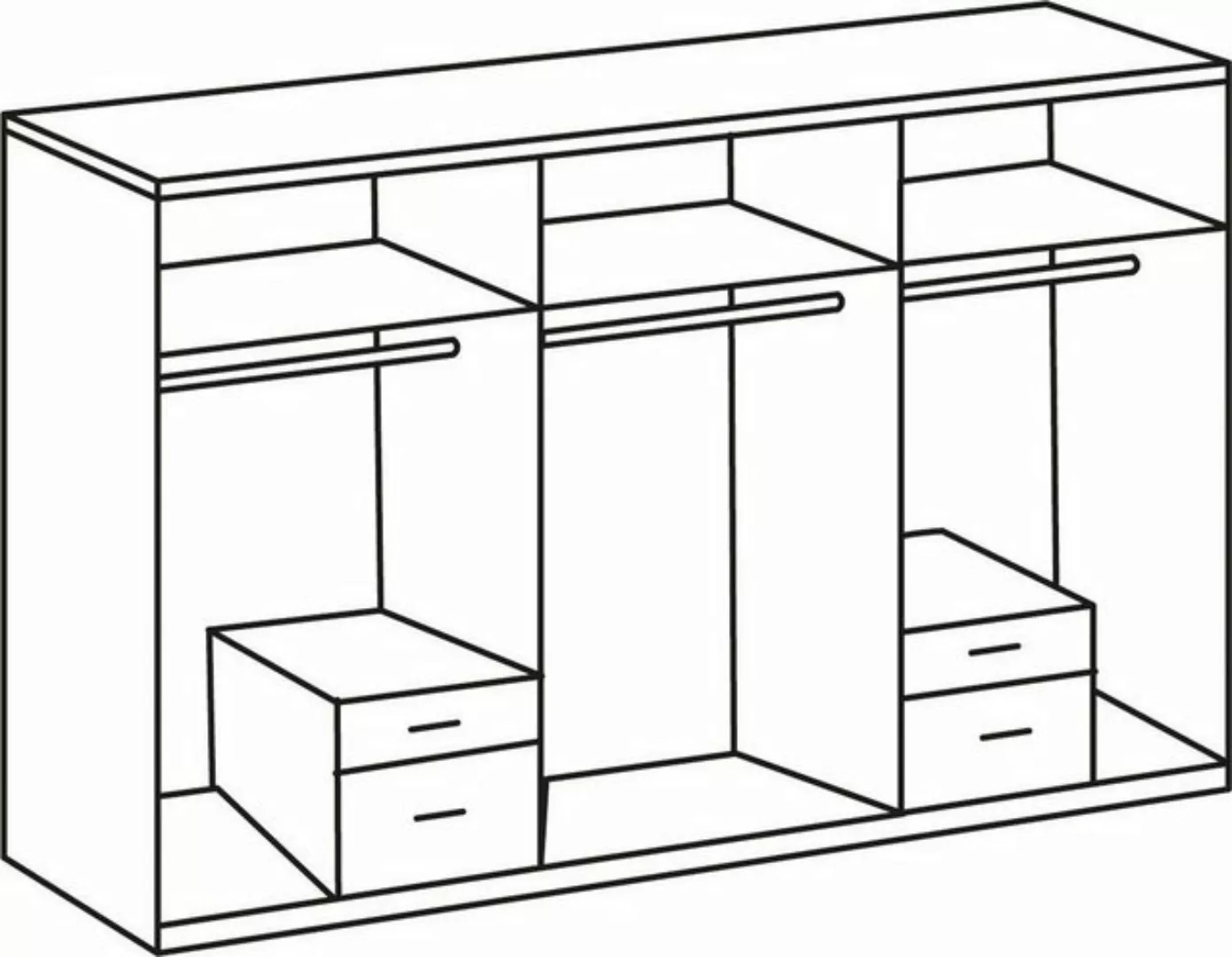 Wimex Drehtürenschrank in EICHE SAEGERAU NACHBILDUNG + WEISS günstig online kaufen