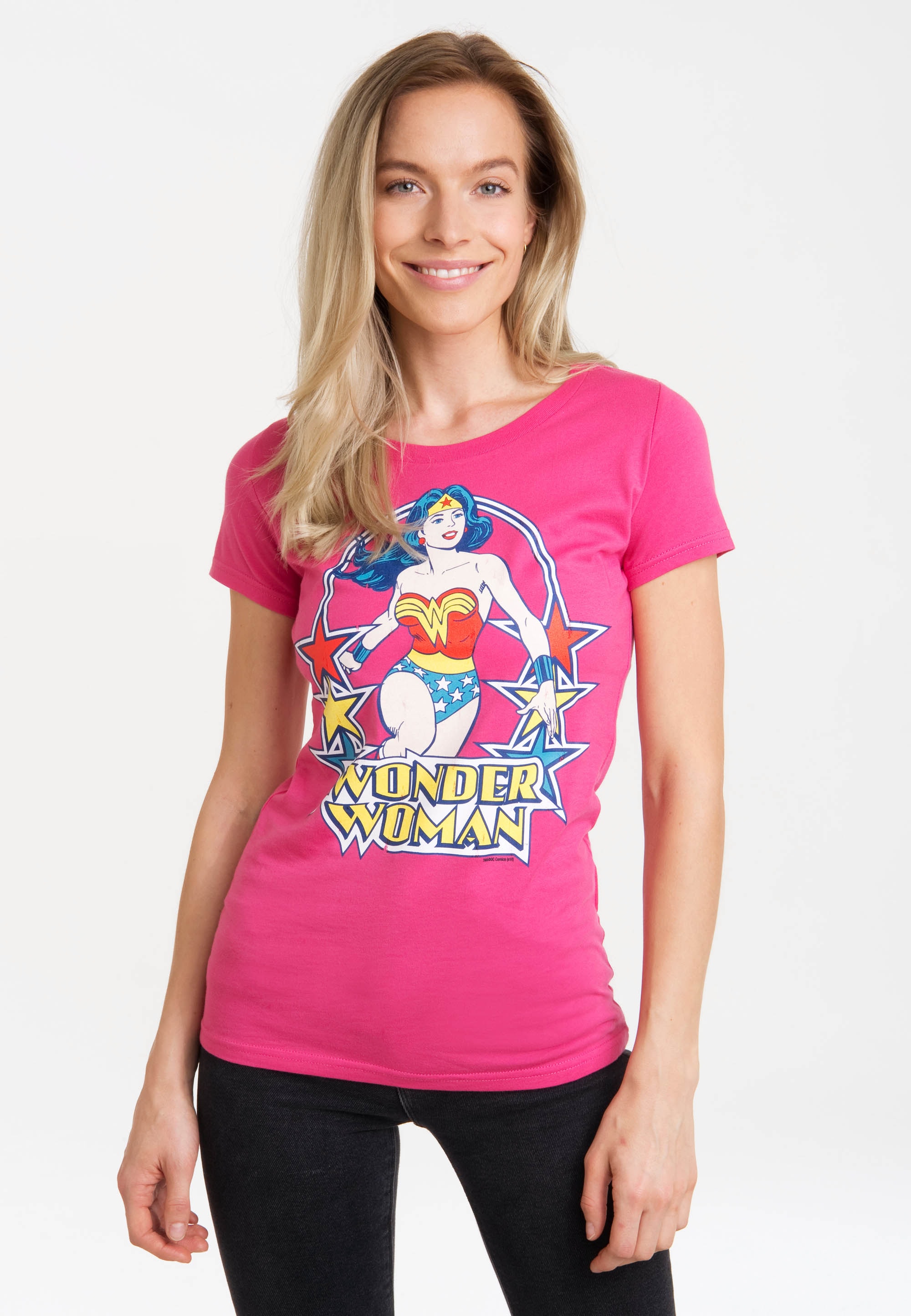 LOGOSHIRT T-Shirt "Print DC Comics Wonder Woman Stars", mit lizenziertem Pr günstig online kaufen