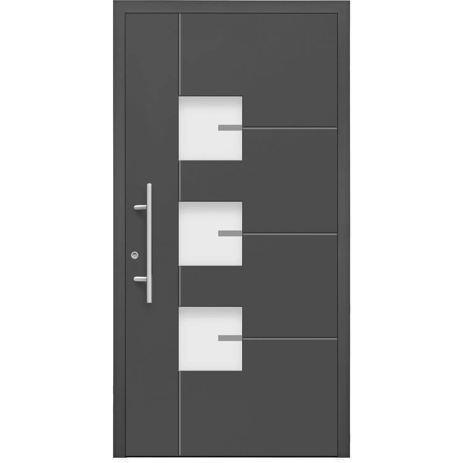 Aluminium-Haustür Moderno M330/B 110 x 210 cm Anthrazit Metallic Anschlag L günstig online kaufen