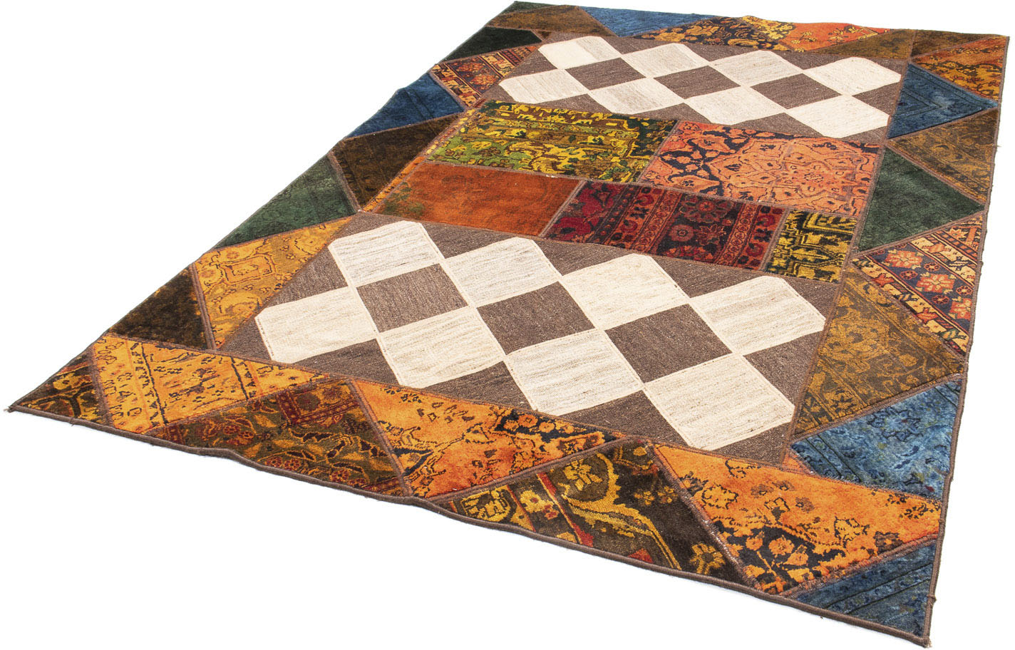 morgenland Teppich »Patchwork - 229 x 163 cm - mehrfarbig«, rechteckig, Woh günstig online kaufen