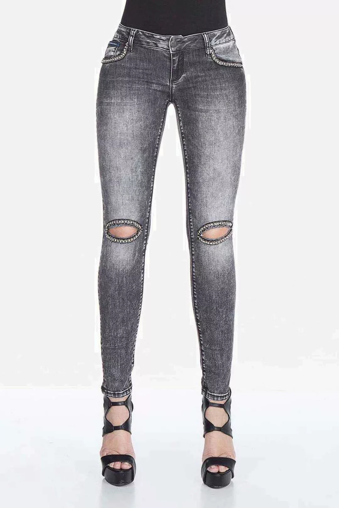 Cipo & Baxx Slim-fit-Jeans "Jeans", im trendigen Used-Look, WD307 günstig online kaufen