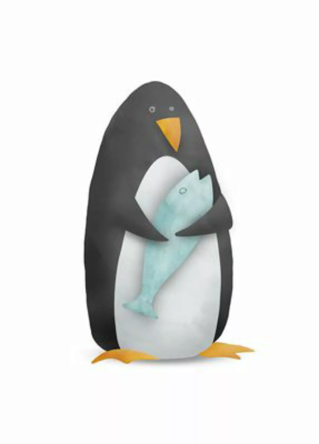 KOMAR Wandbild - Cute Animal Penguin - Größe: 50 x 70 cm mehrfarbig Gr. one günstig online kaufen