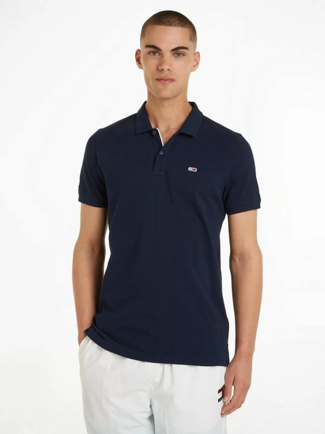 Tommy Jeans Poloshirt TJM SLIM PLACKET POLO Piqué mit Polokragen günstig online kaufen