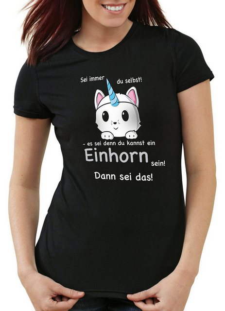 style3 T-Shirt Sei immer du selbst! Einhorn Unicorn es sei denn Fun Spruch günstig online kaufen