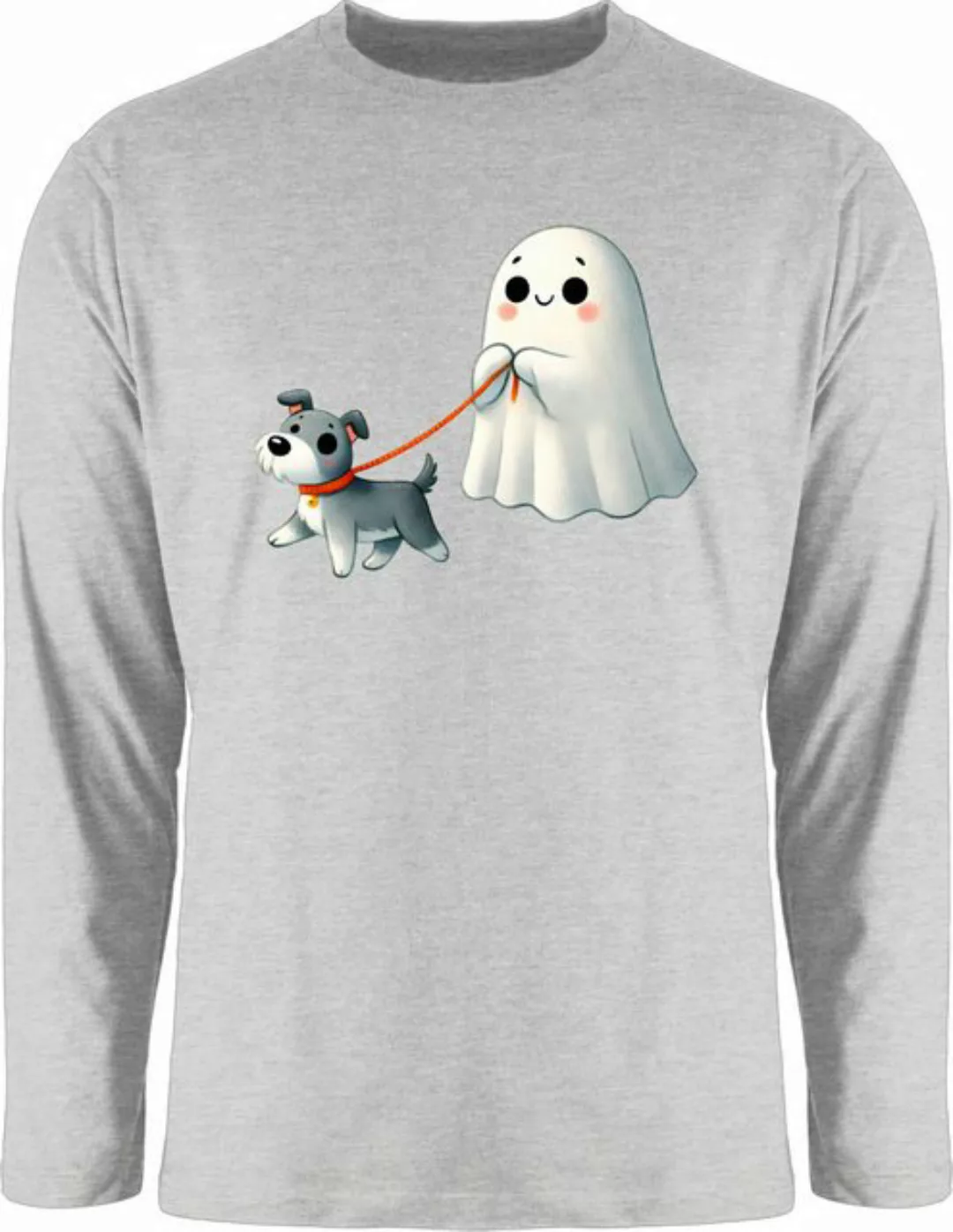 Shirtracer Rundhalsshirt Süßes Geister Motiv mit Hund, Halloween Hundemotiv günstig online kaufen