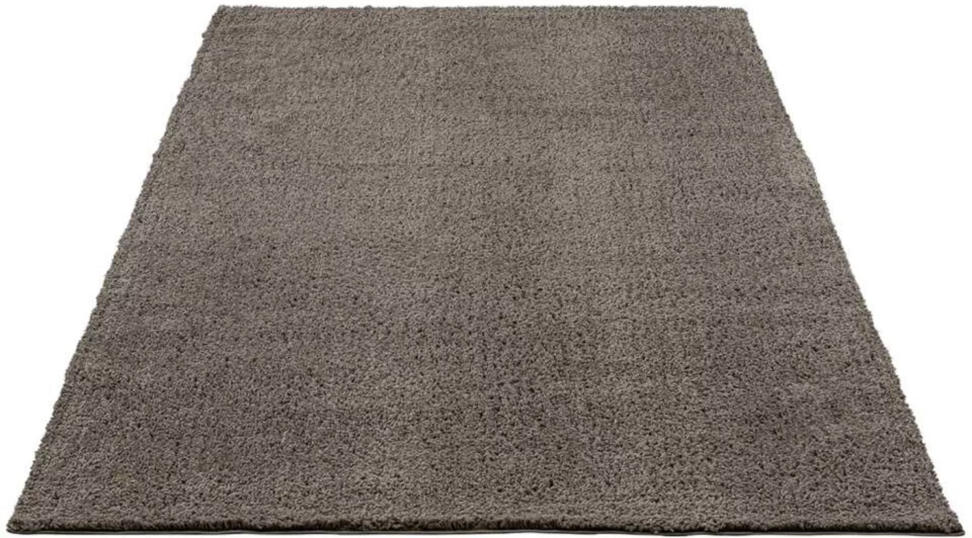 Carpet City Hochflor-Teppich »Plainy«, rechteckig, 30 mm Höhe, Shaggy Polye günstig online kaufen