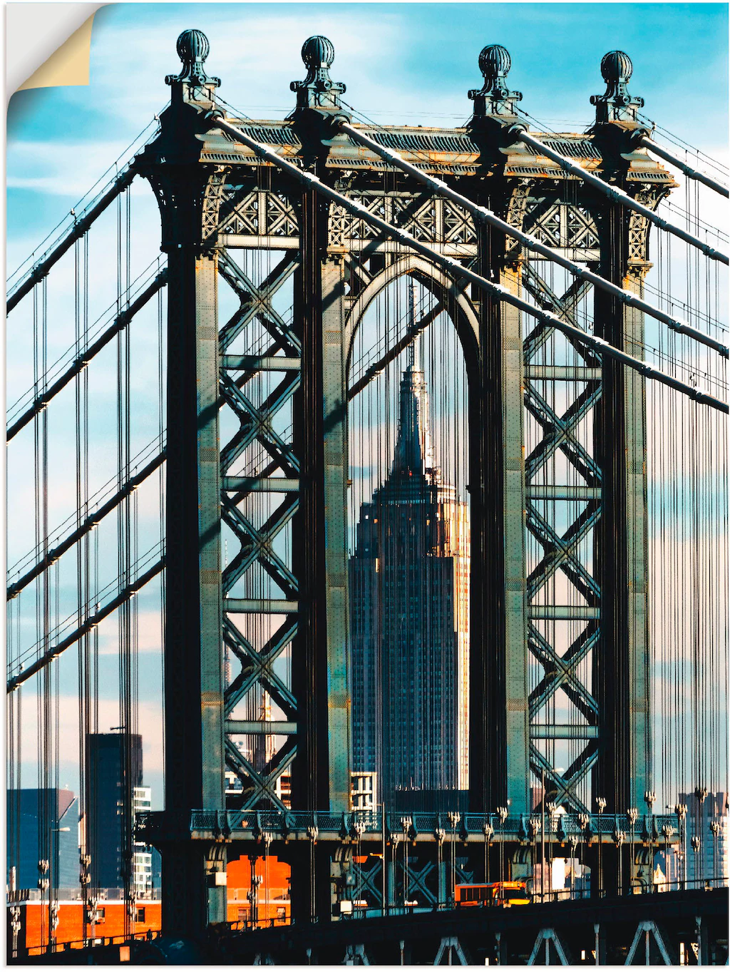 Artland Wandbild "New York Manhattan Bridge", Brücken, (1 St.), als Leinwan günstig online kaufen