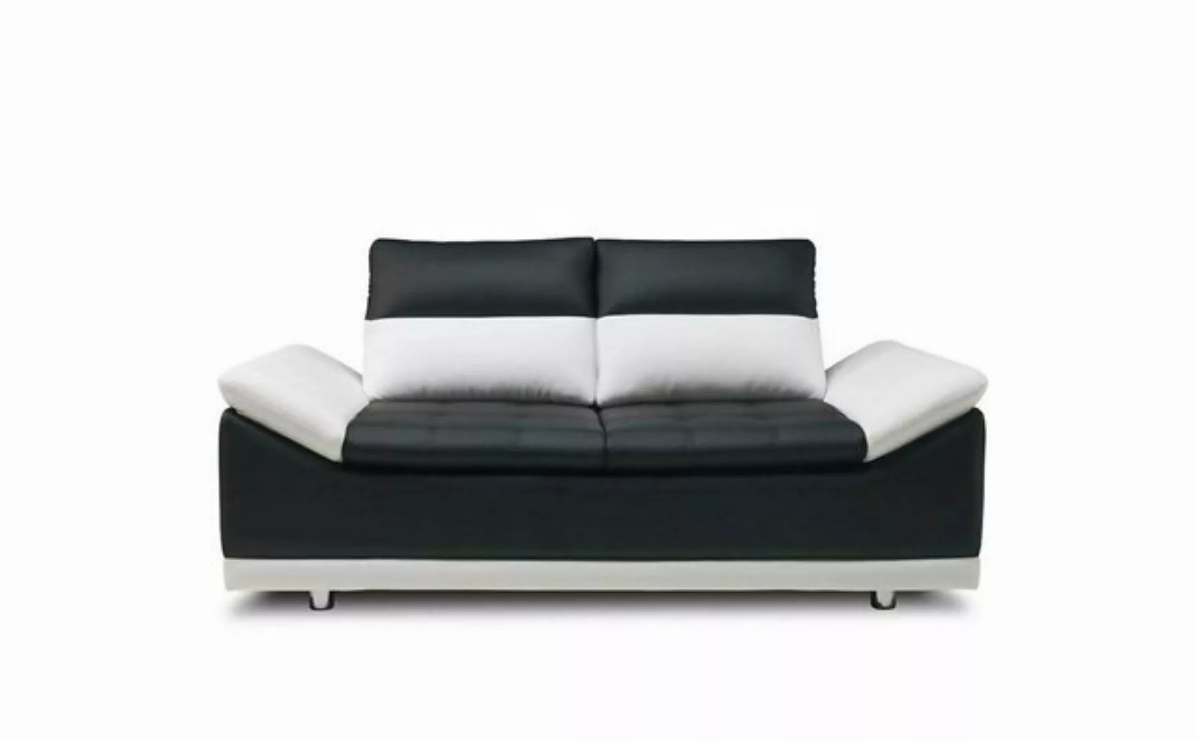 JVmoebel Sofa Schwarzer 2-Sitzer Relax Sofas Sofa Textil Polster Couch Stof günstig online kaufen