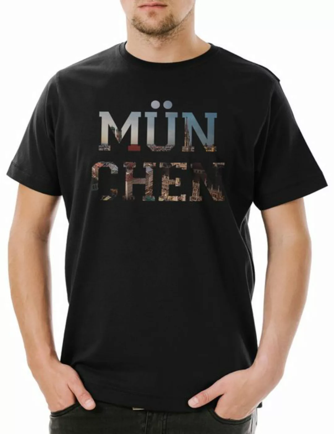 Urban Backwoods Print-Shirt München Herren T-Shirt Munich Bayern Bavaria Sk günstig online kaufen