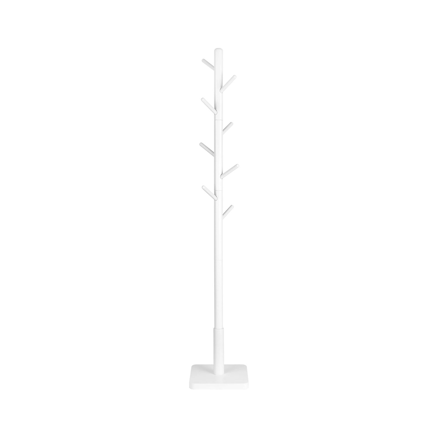 Vasagle Garderobenständer Massivholz 30 cm x 30 cm x 175 cm Weiß günstig online kaufen