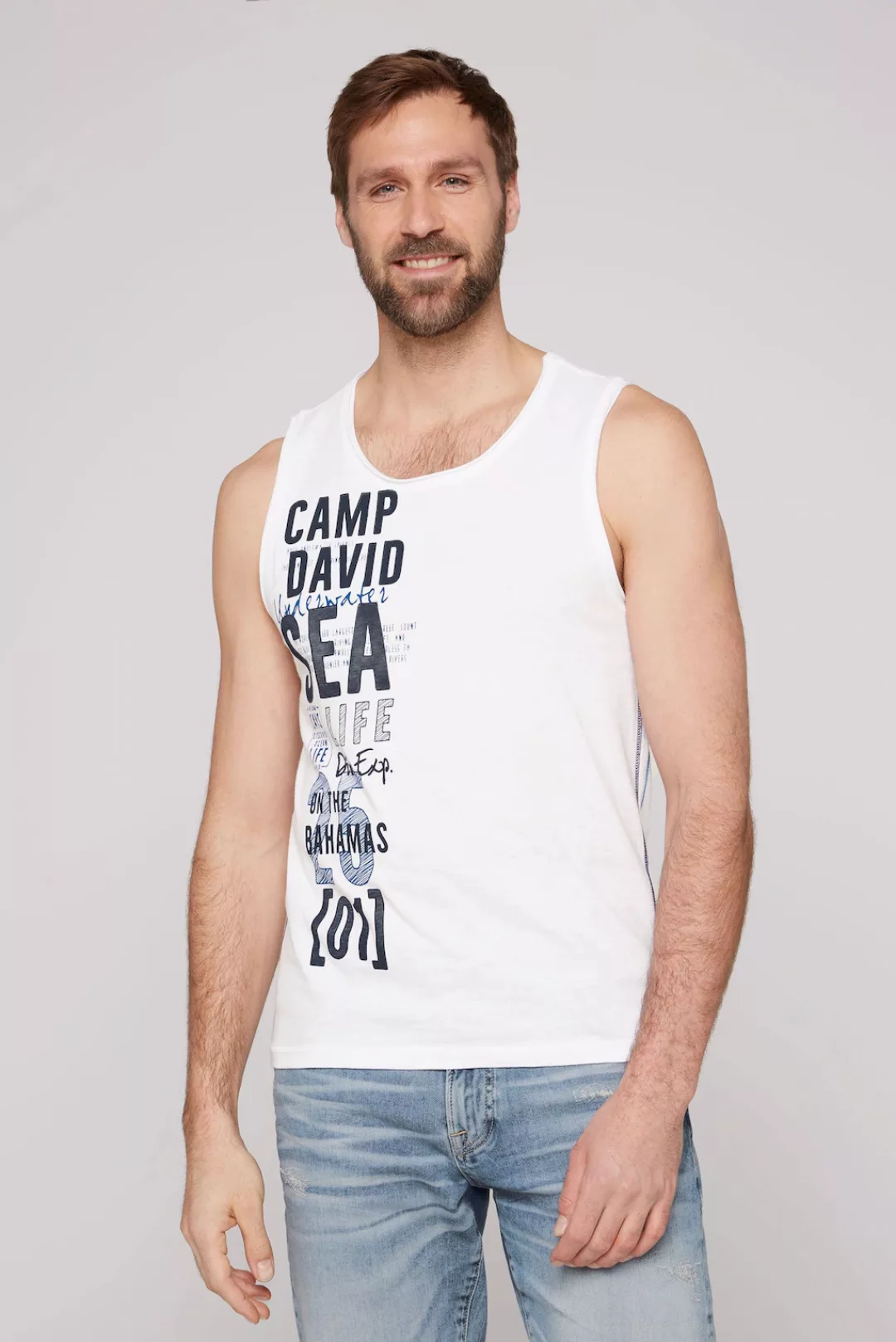 CAMP DAVID Tanktop mit Logodruck günstig online kaufen