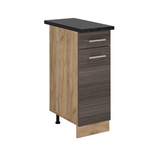 Vicco Unterschrank R-Line, Edelgrau/Goldkraft Eiche, 30 cm, AP Anthrazit günstig online kaufen