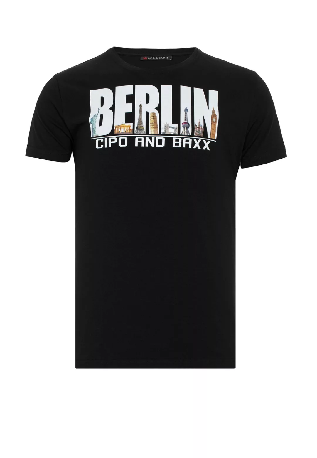 Cipo & Baxx T-Shirt "Schriftzug Berlin", hoher Tragekomfort günstig online kaufen