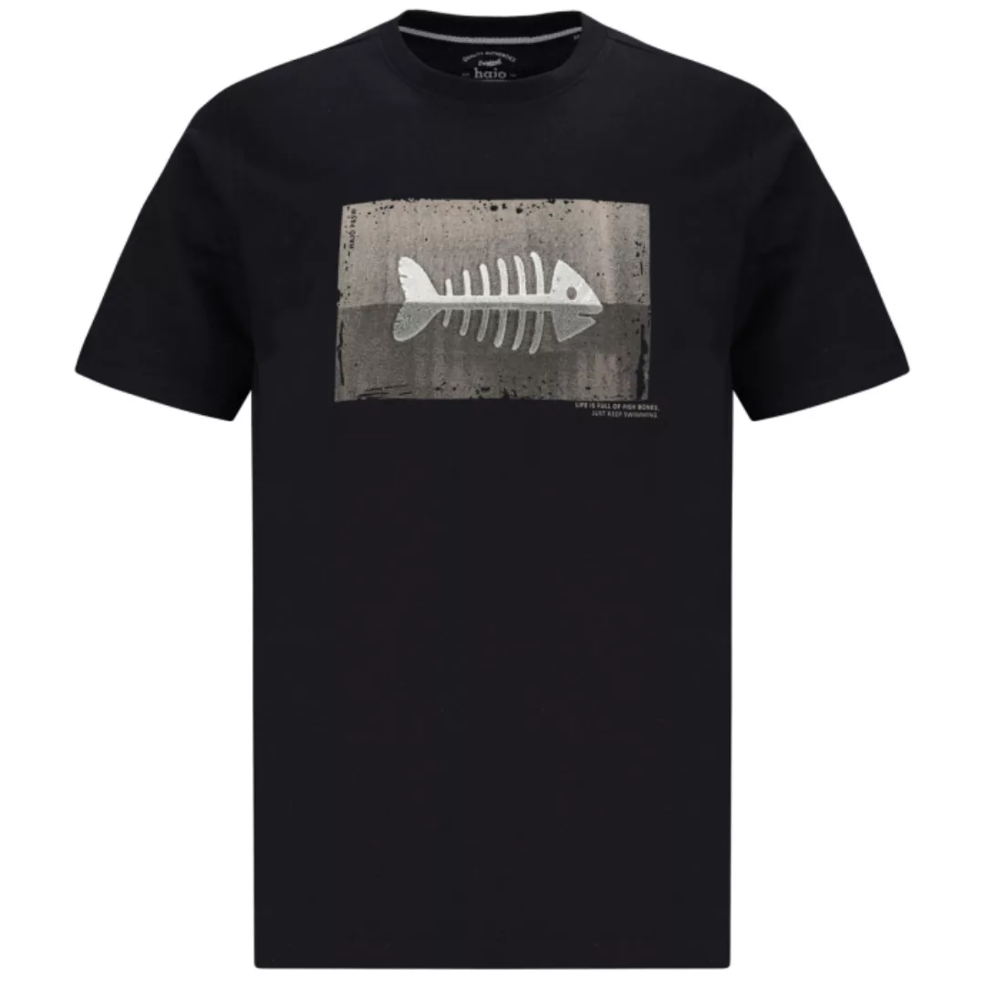 Hajo T-Shirt H T-Shirt RH Black BassPrägedruck schwarz günstig online kaufen