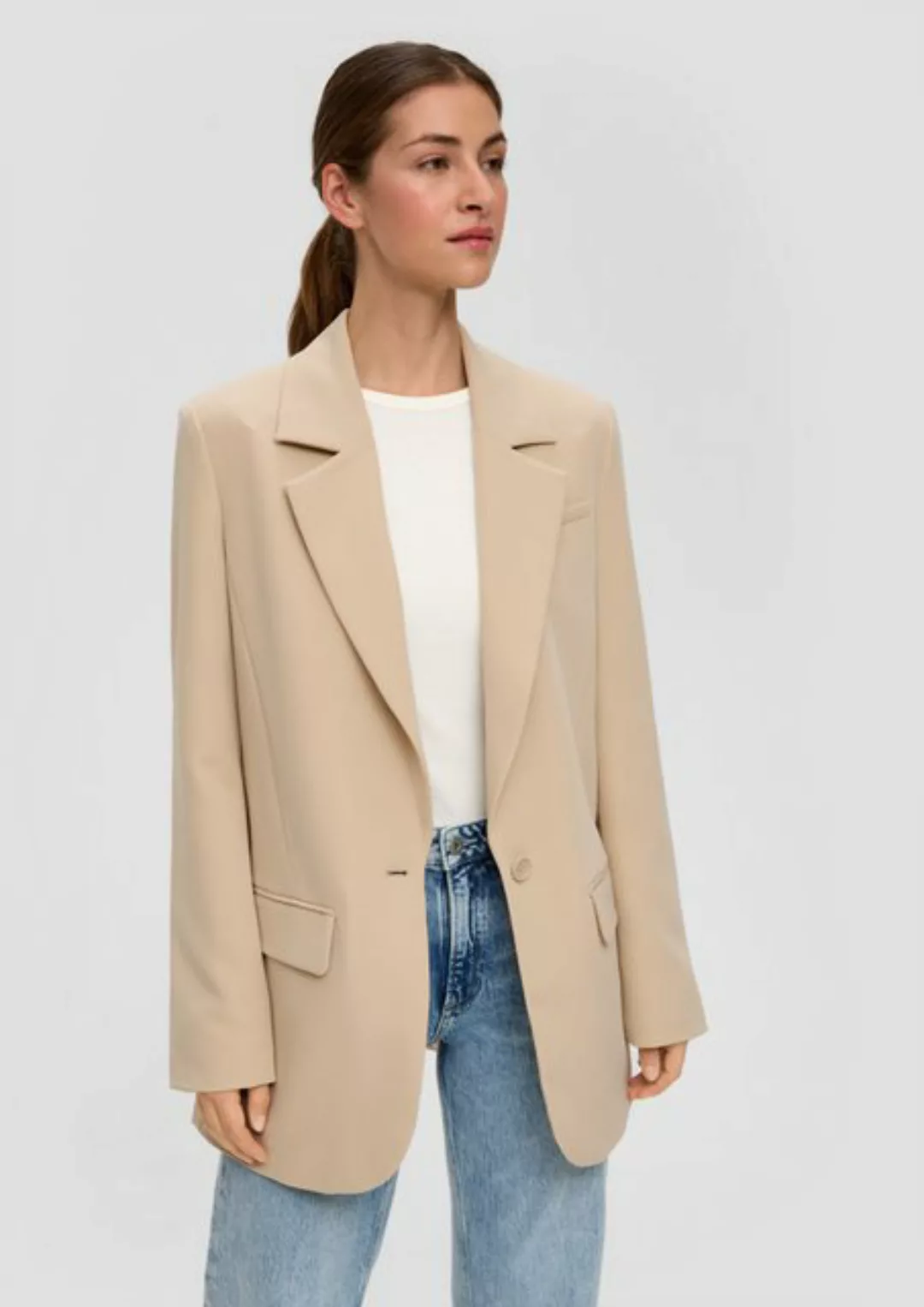 QS Jackenblazer Oversize Blazer mit Pattentaschen günstig online kaufen