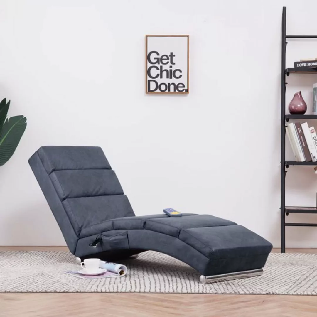 Massage Chaiselongue Braun Wildleder-optik günstig online kaufen