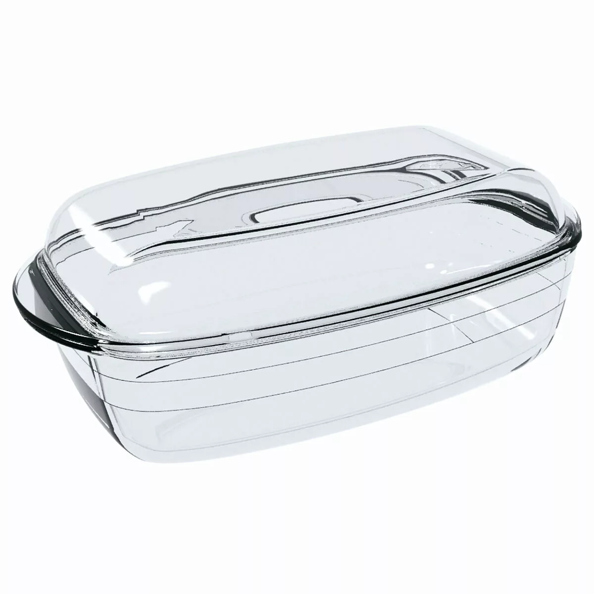 Backform Ô Cuisine Rechteckig Mit Deckel 37,5 X 22,5 X 10,6 Cm Durchsichtig günstig online kaufen