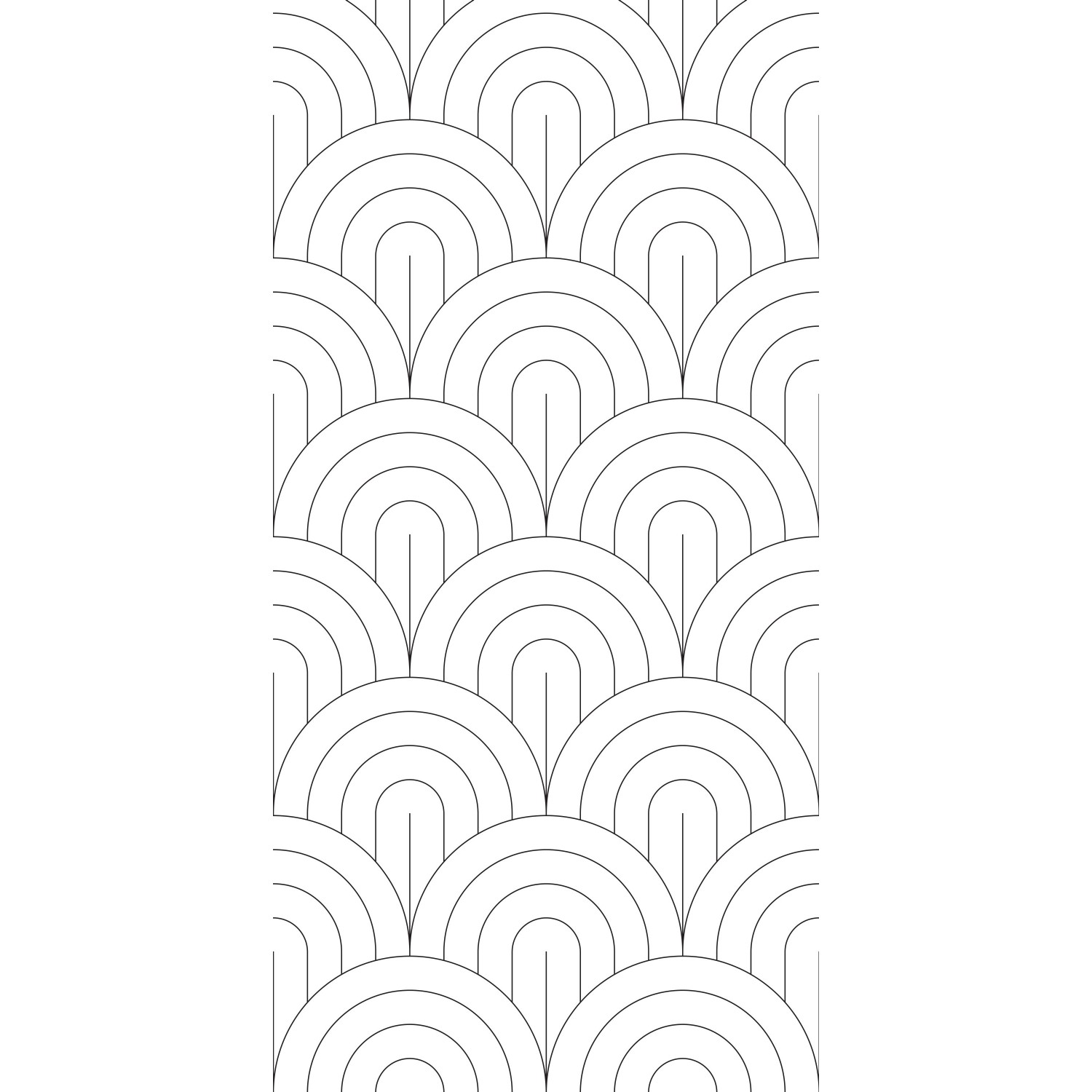 ESTAhome Fototapete Art Decó Muster Weiß und Schwarz 150 x 300 cm 158935 günstig online kaufen