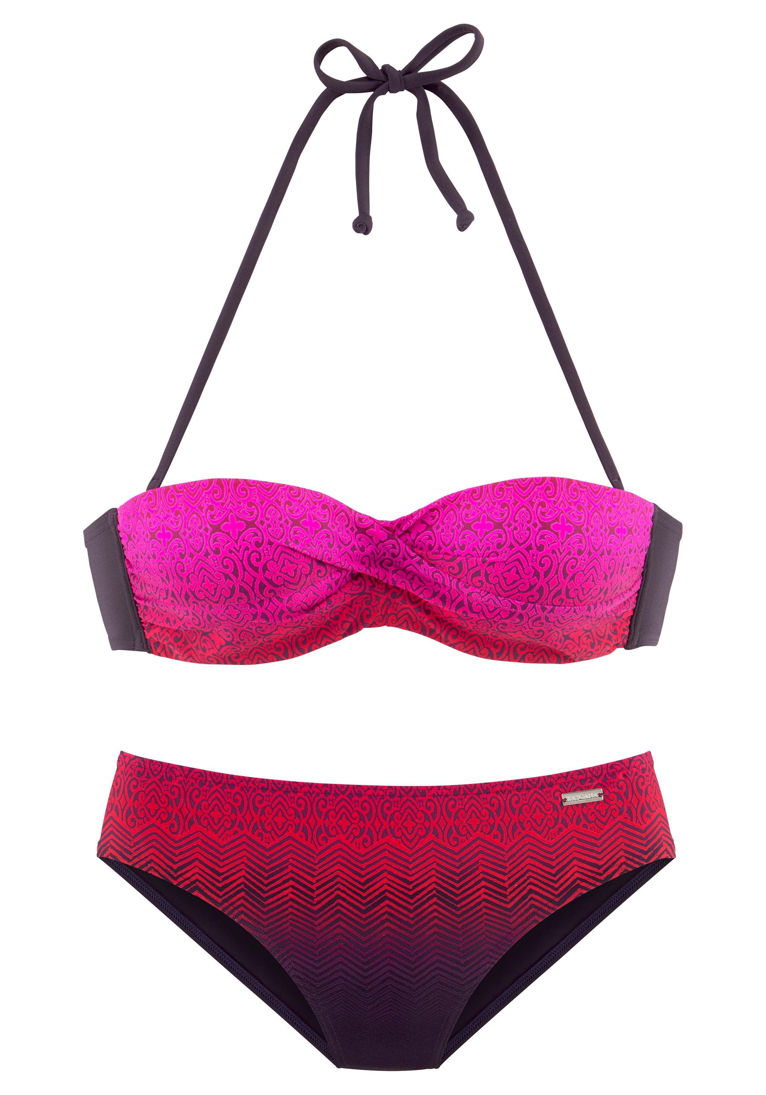 LASCANA Bügel-Bandeau-Bikini, mit Farbverlauf günstig online kaufen